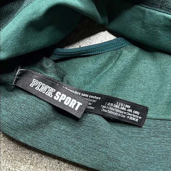 PINK Green Sports Bra - Picture 2 of 4